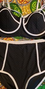 Forever 21 plus Black high waisted bikini